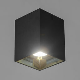 Светильник «Кубик» LED 4000К 10 Вт DIM220 черный золото 7.5×7.5×9.5 см