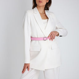 Ремень женский, ширина 3 см, пряжка металл, винт, цвет розовый - Simaland фото 2