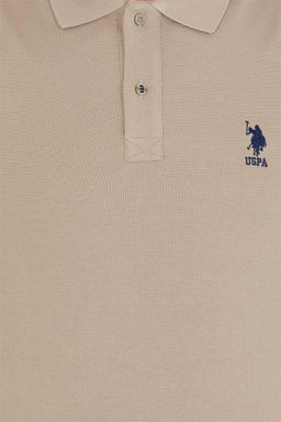 Мужская футболка цвета хаки с воротником поло Basic - U.s. polo assn фото 13