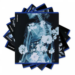 Цена за 5 шт. Тетрадь общая ученическая ErichKrause Flower Ray, 48 листов, клетка, металлизированный голографический картон_MIX-PACK