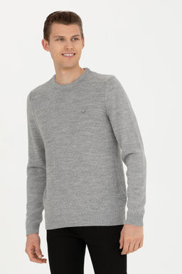 Мужской серый меланжевый свитер - U.s. polo assn фото 15