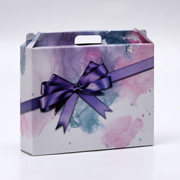 Цена за 5 шт. Коробка универсальная с ручкой, Подарок, 34,5 х 8 х 27 см