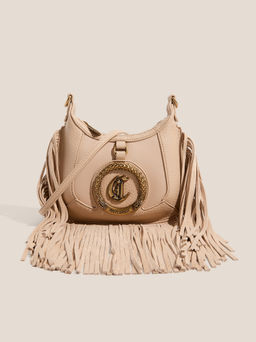 Женская сумка на плечо JUST CAVALLI ASCOT W/FRINGES Артикул 4450879, темно-бежевый
