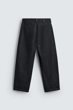 BARREL FIT DENIM CHINO TROUSERS - Zara фото 8