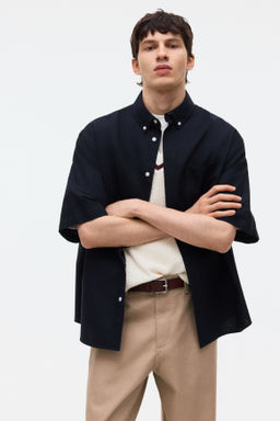 Camisa Oxford de manga corta Relaxed Fit - H&m фото 9