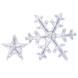 Электрогирлянда-занавес светодиодная "Снежинки"