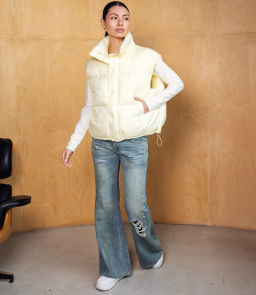 Жилет #КТ6997, светло-жёлтый - Dommod фото 4