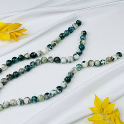 Бусины для украшений из Мохового агата (30 бусин) 38 см