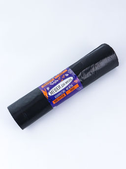 Мешки для мусора в рулоне 300 л,черные, ПВД,  толщина 60 мкм, 10 штук