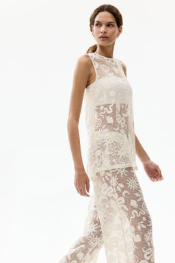 Pantal?n de rejilla con motivos decorativos - H&m фото 3