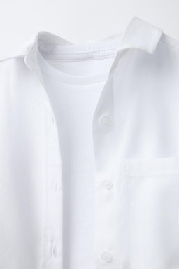 OXFORD SHIRT AND RIBBED T-SHIRT PACK - Zara фото 6