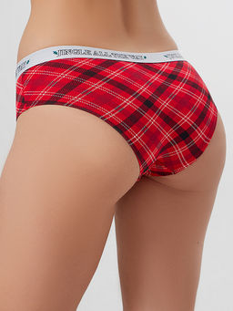 Цена за 2 штуки! Трусы шорты женские новогодние в клетку - Mark formelle фото 3