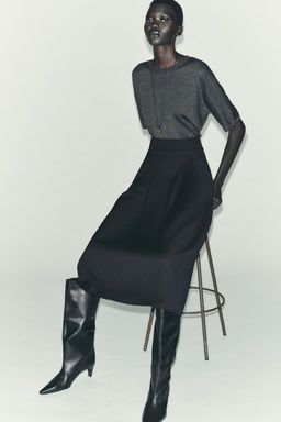 LAYERED MIDI SKIRT - Zara фото 3
