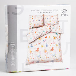 Постельное бельё Этель евро Бабочки, размер 200х217 см, 240*220 см, 70х70 - 2 шт.  фото 4
