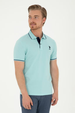 Футболка мужская U.S. Polo Assn цвета морской волны хлопок  фото 8