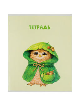 Тетрадь 5 штук, 36 листов в клетку Calligrata «Совушки», блок офсет, 5 видов