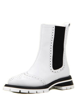 Челси EDART 360.P.1540 bl/w. white/black/мех фото 2