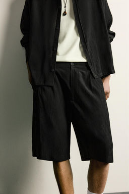 BERMUDA RELAXED FIT RELIEVE / Negro - Zara фото 5