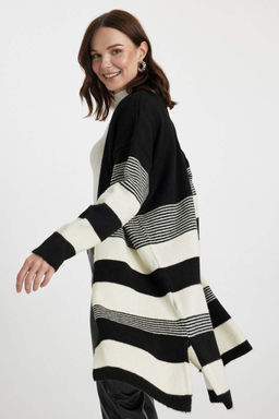 Кардиган стандартного кроя с V-образным вырезом - Defacto фото 7