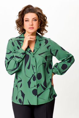 Блуза Swallow 803.2 черный+серебряный узор фото 759