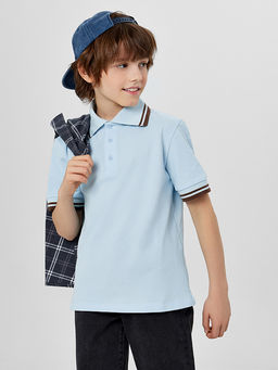 Поло для мальчиков голубое - Mark formelle фото 6