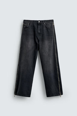 JEANS FLARE FIT CREMALLERAS / Carb?n - Zara фото 9