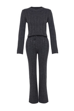 Antrasit Crop Yumusak Dokulu Triko Alt-Ust Tak?m TWOAW25AU00038 - Trendyolmilla фото 6