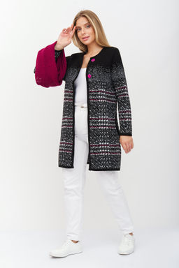 Кардиган В 1742/черно-ягодный (1330) - Злата Стиль фото 10