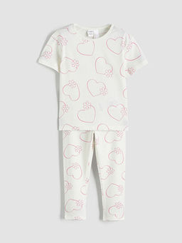 Kalp Bask?l? K?z ?ocuk Ti??rt ve Tayt