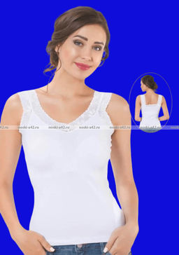 Цена за 1 шт. Майки женские Miss Emma Турция Кружево белые