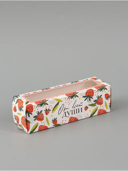 Цена за 5 шт. Коробка подарочная с окном «От всей души», 18×5.5×5.5 см, самосборная