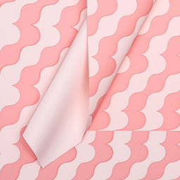 Цена за 20 шт. Пленка для цветов матовая, Паттерн любви, 57х56см, розовый