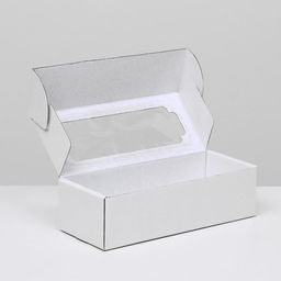 Цена за 5 шт. Коробка самосборная, с окном, белая, 32 х 13 х 9 см - Simaland фото 2