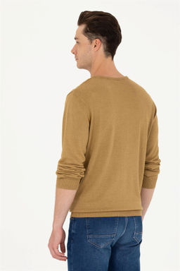 U. S. Polo Assn Мужской базовый свитер светло-хаки - U.s. polo assn фото 12