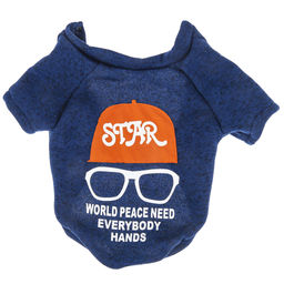 Пэт тойс (Pet toys) Одежда для собаки Толстовка Star с принтом, на кнопках р-р 2XL, длина спинки 42см/обхват груди 48см/обхват шеи 34см, цвет-синий, полиэстер/флис (Китай) - Домашняя мода фото 5