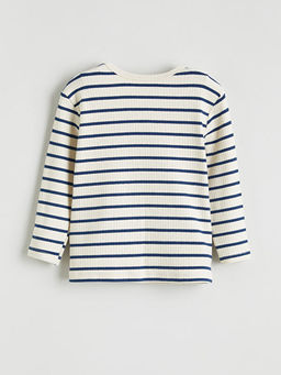 Bisiklet Yaka ?izgili Erkek Bebek Ti??rt 2li