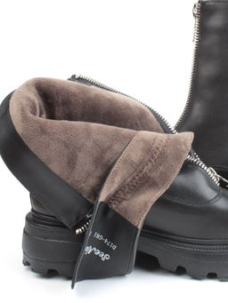 01- D174-G81 BLACK Ботинки демисезонные женские (натуральная кожа) - Фабричный китай фото 4