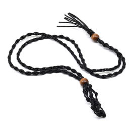 Плетёная сетка для кулонов цвет черный, 70см