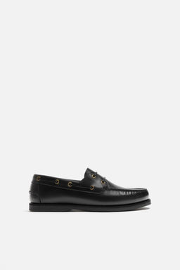 LIMITED EDITION LEATHER DECK SHOES - Zara фото 4