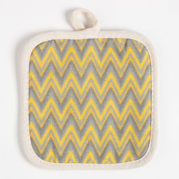 Цена за 2 шт. Кухонный набор (2 предмета) Доляна «Зигзаги», прихватка 17х17 см, варежка 26х16 см, 100% п/э