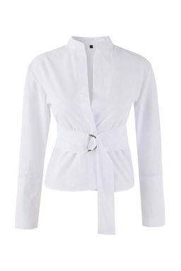 Siyah Kusakl? Onu C?tc?tl? Ayarlanabilir Gomlek TWOAW26GO00067