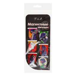 Закладка магнитная 6 шт Киберпанк Anime, (25х35мм в сложен виде), на подложке - Calligrata фото 5