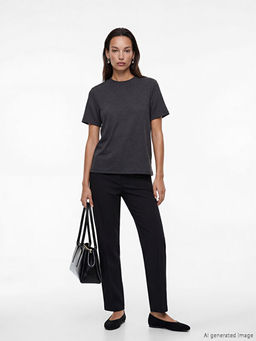 Bisiklet Yaka Kad?n Ti??rt