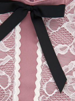 Нарядное платье с кружевной отделкой UD 6901 розовый - Mini maxi фото 10