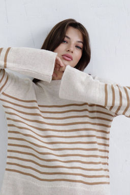 10407 Джемпер удлинённый в полоску - Martichelli фото 15