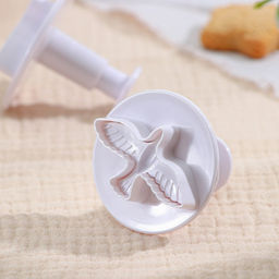 Плунжеры кондитерские Доляна «Птица», набор 3 шт., 4.5×5 см, пластик, белые