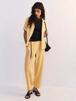 Льняные брюки с эластичным поясом ZR2605012106-9 / Zarina