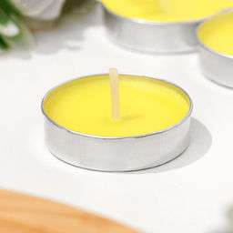 Цена за 3 шт. Набор свечей чайных ароматических, 6 шт, лимон - Богатство аромата фото 3