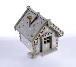 Праздничные новогодние украшения: Избушка на курьих ножках 1013 White - Idh фото 5