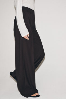 MINIMALIST WIDE-LEG TROUSERS ZW COLLECTION - Zara фото 12